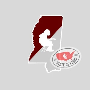 Adesivo WSP State of Panic (MS) MSU Mississippi State University (versione 1) - Foto 1 di 1