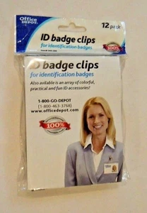 Office Depot Confezione da 12 clip per badge identificativi - NUOVO - Foto 1 di 2