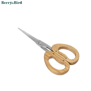 Berry&Bird Garden Floral Shears Garden Flower Scissors Tool With Ash Wood Handle - Picture 1 of 9
