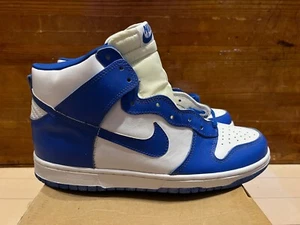 1998 OG Nike Dunk High LE Kentucky White Royal Blue sz 10.5 - Picture 1 of 10