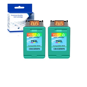 2 Pack 75XL Color Ink Cartridges for HP DeskJet D4260 OfficeJet J6410 J6450 6480 - Picture 1 of 1