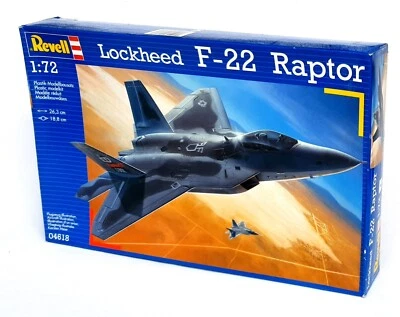 Revell 1:72 Lockheed F-22 Raptor Plastic Model Hobby Kit Unassembled - image 1 of 2