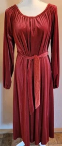 NWT Lularoe Elegant Eve Maroon Midi Shift Dress XL Detachable Waist Tie - Picture 1 of 8