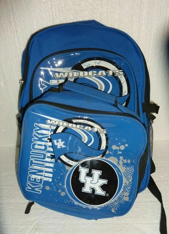 New with Tags University of Kentucky Wildcats Backpack with Lunchbox  C-4 Cover