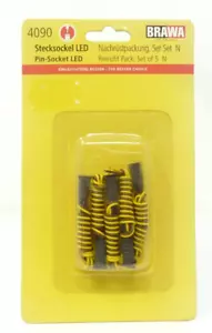 BRAWA 4090 PIN SOCKET LED RETRO FIT PACK (WITHOUT LAMP) SET OF 5 N GAUGE - Picture 1 of 2
