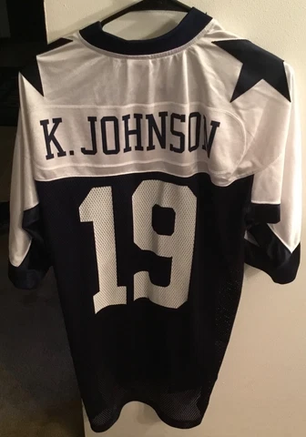 Vintage KEYSHAWN JOHNSON DALLAS COWBOYS JERSEY SZ Medium Reebok NFL Throwbacks Cover