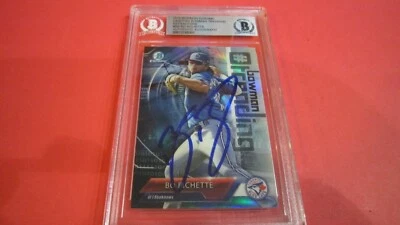 BO BICHETTE SIGNED ROOKIE 2018 BOWMAN CHROME REFRACTOR RC AUTO BECKETT AUTHENTIC - Image 1 of 4