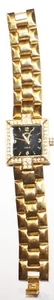 Adreine Club A-goldfarbene Armbanduhr-Strass-eckig-analog-Japan-Pave-funktioniert - Bild 1 von 4