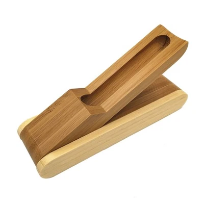 Bamboo Pen Box Flip Cover Pen Holder for Storing Single Steel Pens Boys Gift - Image 1 of 4