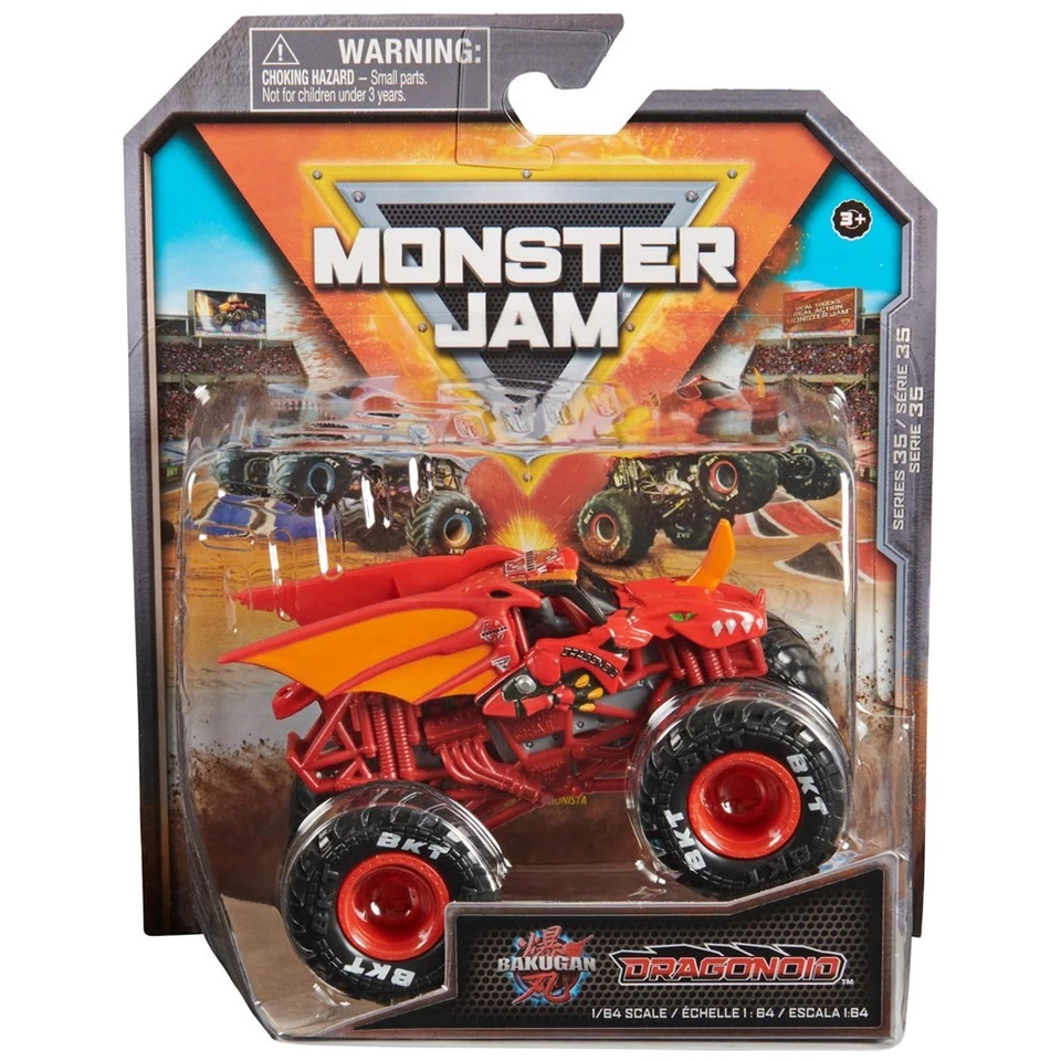 Monster Jam, Monster Truck Oficial Bakugan Dragonoid, Vehículo Die-Cast, 1:64 Foto 1 de 1