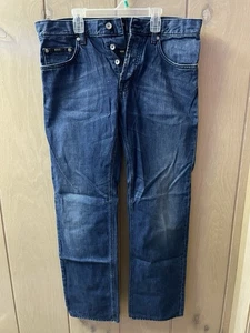 Hugo Boss Blue Denim Jeans with Button Fly - Picture 1 of 2