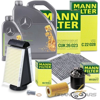 MANN INSPEKTIONSPAKET FÜR MERCEDES C-KLASSE W205 GLC X253 C253 200-d 220-d 250-d - Bild 1 von 4