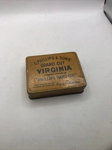 Vintage G Phillips & Sons Grand Cut Virginia tobacco tin - Picture 1 of 16