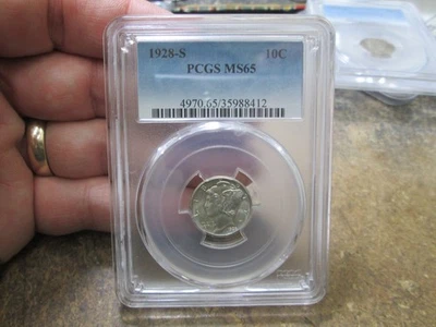 1928 S US SILVER MERCURY DIME PCGS MS65 UNCIRCULATED CONDITION - Image 1 of 4