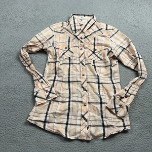 Camisa Ariat para mujer mediana a cuadros Pioneer Pearl Snap Western - Imagen 1 de 13