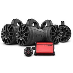 MP4TP.4A 4" 600W Bluetooth Marine Tower Speakers with Amplifier and Remote - Picture 1 of 9