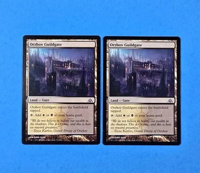 2x Orzhov Guildgate Dragon's Maze 2013 Mtg Magic Dual Land Gate Mana 153 - Image 1 of 2