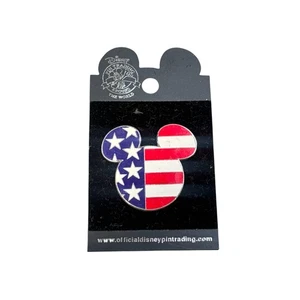 Prendedor de intercambio Disney Mickey Mouse bandera americana patriótico EE. UU. Disney nuevo - Imagen 1 de 3