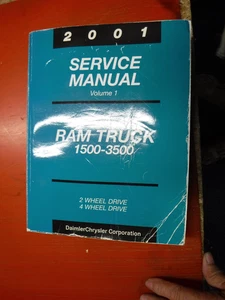 Camión Dodge Ram BR/BE 1500-3500 2001 manual de servicio original de fábrica volumen 1 - Imagen 1 de 11