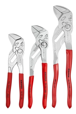 KNIPEX Tools - 3 Piece Pliers Wrench Set 6, 7, 10 9K008045US, Red - Image 1 of 4