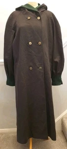 Rachor Landhaus Coat 44 Grey Wool Cashmere Velvet Cuff Hooded Germany Bavarian  - Picture 1 of 9