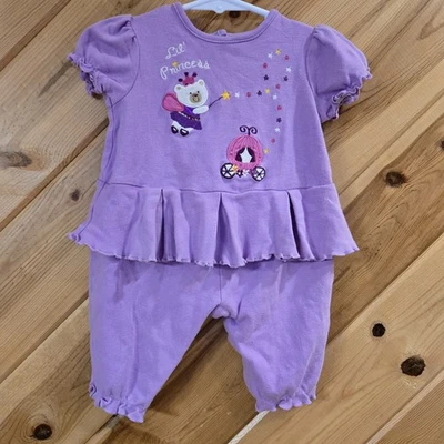 Mono Bailarina Púrpura De Colección Okie Dokie Bordado Talla 3-6 Meses Hada Foto 1 de 4