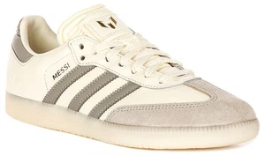 Adidas Samba Messi 3 Stripes Classic Lace Up Womens Trainer In Cream UK 4 - 6 - Picture 1 of 6