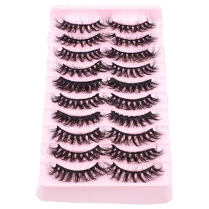 10 Paar Wimpernimitat Cluster Schwarz Fake Eyelashes für den Alltag - Bild 1 von 12