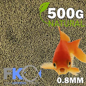 FKC Natural Goldfish, Koi Aquarium & Pond Floating Fish Food Pellets 0.8mm 500G - Picture 1 of 3