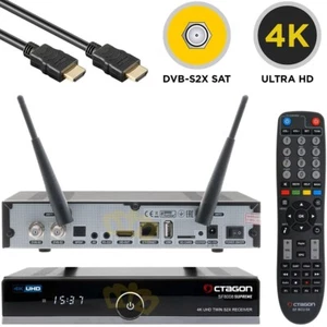 Octagon SF8008 Supreme UHD 4K Linux E2 M.2 WiFi 2xDVB-S2X Twin Sat Receiver - Picture 1 of 8
