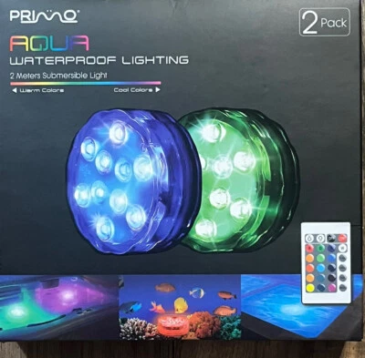 Primo Aqua Underwater Lighting W/Remote Waterproof Lighting For Aquariums, - Image 1 of 4