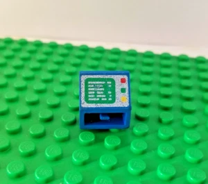 LEGO Computer Panel Neigung mit Bildschirm blau invertiert bedruckt grün rot 1986 - Bild 1 von 3