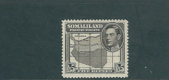 SOMALILAND 1938 KGVI MAP of somaliland HIGH VAL ONLY (Scott 95) VF MLH ZX - Image 1 of 1