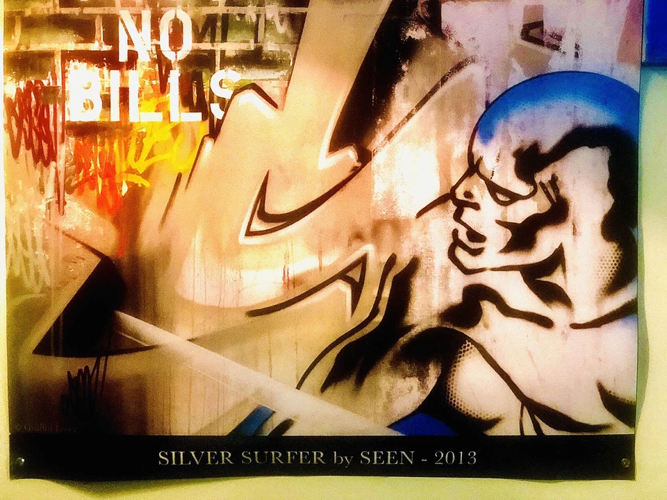 graffiti art poster SILVER SURFER BY SEEN UA 2013 Signed  Lmtd  SOLD OUT DISCON - Image 1 of 4