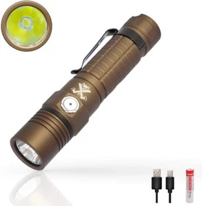 Linterna LED recargable militar bronceada ThruNite TC15, 2300 lúmenes altos nueva con etiquetas - Imagen 1 de 7