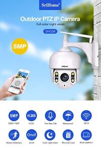 Sricam SriHome SH028B WiFi Waterproof PTZ CCTV Security IP Camera