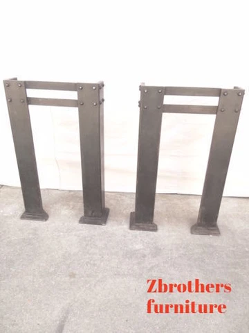 set of metal industrial dining room table sofa hall table legs reproduction Cover