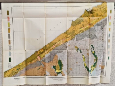 Антикварная карта 1901 года Уэстфилд район Нью-Йорка Дюнкерк Хартфилд Рипли 28 «X22» #21079 - Изображение 1 из 4