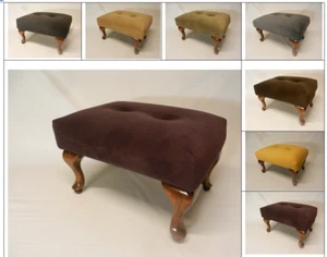 Grand Queen Anne Stool 22" x 16" x 14.5" High - Picture 1 of 19