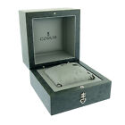 Genuine Corum Midsize Marble Green Watch Box - Gray Satin Interior & Outer Box