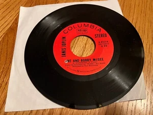 Janis Joplin 45 RPM Me And Bobby McGee / Half Moon Original Columbia 4-45314 - Picture 1 of 4