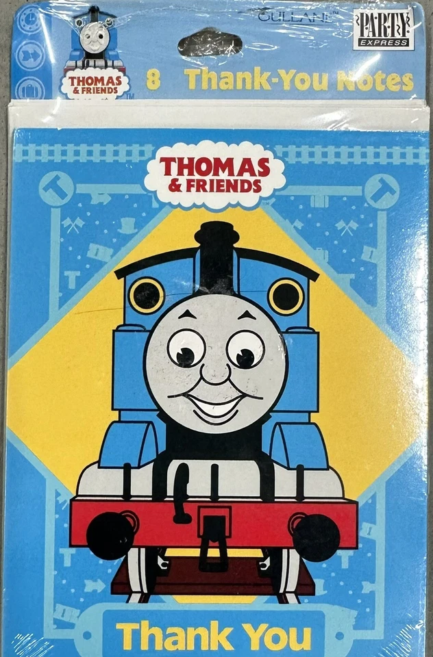 Thomas The Train 空白感谢卡和信封 4 英寸 x 5 英寸 2 公斤 8 每张全新 — 第 1/1 张图片