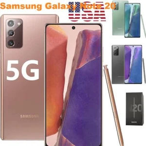 Samsung Galaxy Note20 5G Android Mobile Phone 8+128GB Factory Unlocked CDMA+GSM - Picture 1 of 13