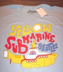 ESTILO VINTAGE THE BEATLES AMARILLO SUBMARINO CAMISETA HOMBRE GRANDE NUEVA con etiqueta - Imagen 1 de 3