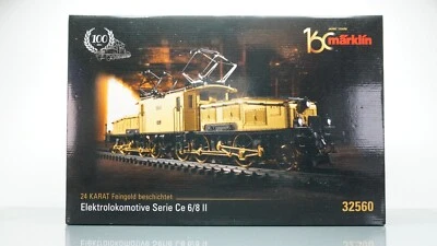 Marklin 24K Gold Limited 32560 Class Ce 6/8 II SBB Crocodile MFX w/Sound - Image 1 of 4