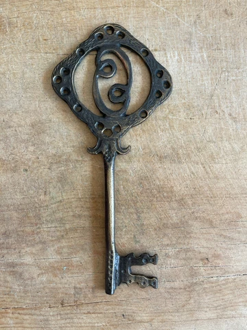 Old Door Key, Vintage Forged Key, Ottoman Rustic Key, Skeleton Key, 6x24cm Cover