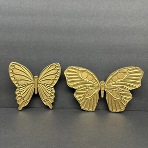Vtg Butterfly Wall Decor Lot Of 2 Copper Color 70s Coppercraft DART INDUSTRY EUC - Picture 1 of 7
