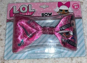 LOL SURPRISE! Girl's Satin Hair Bow Clip "I ROCKED B4 I COULD WALK" Gift - Picture 1 of 3