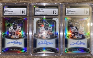 2020 Clinton Portis Select Signatures White Maroon Silver Auto CSG 10 LOT Prizm - Picture 1 of 7