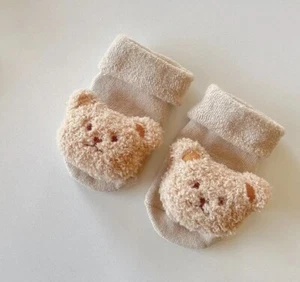 Paar Baby Winter Bär Puppe Socken rutschfest Kinder Boden Unisex - Bild 1 von 1